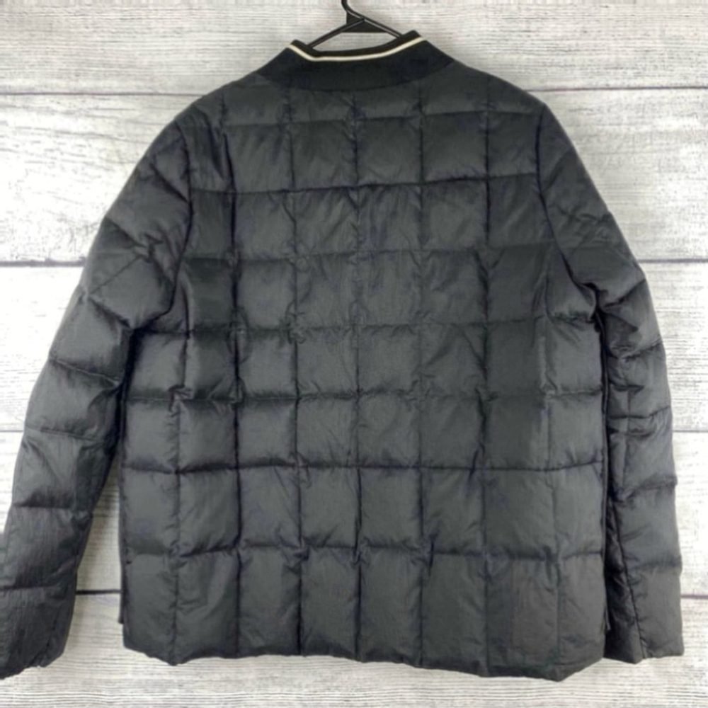 Trina Trina Turk Black Quilted Down Baseball Bomber Style Puffer Jacket Size M - Picture 3 of 8
